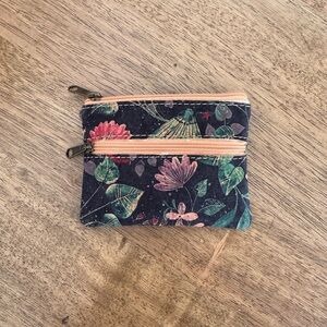 Floral Zip Wallet Pouch